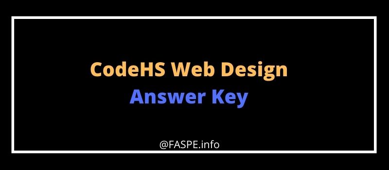 CodeHS Web Design Answers Key
