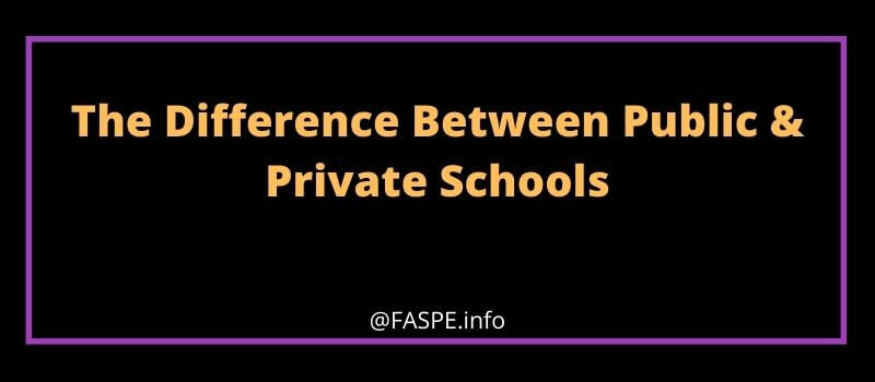 The Difference Between Public and Private Schools