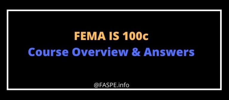 FEMA IS 100c answers