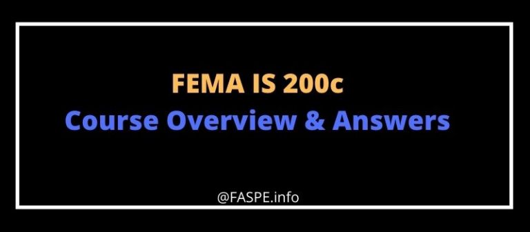 FEMA IS 200c answers
