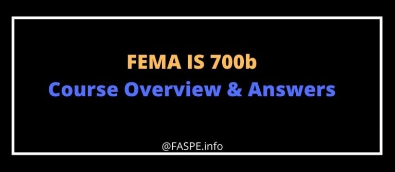 FEMA IS 700b answers