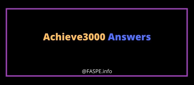 achieve 3000 answers key