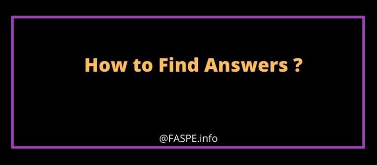 How to Find Answers