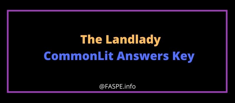 The Landlady CommonLit Answers Key
